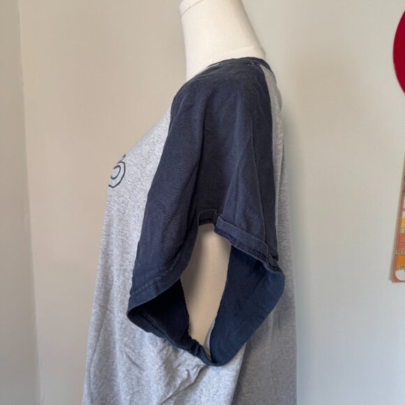 Champion Navy Blue and Grey Baseball Style Graphic T Shirt - Picture 7 of 13